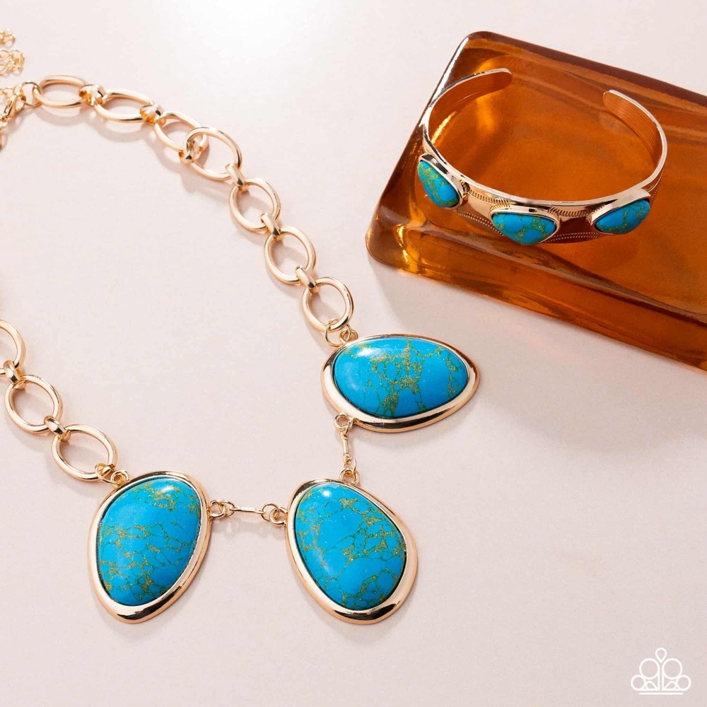 Gold and Turquoise Jewelry Set